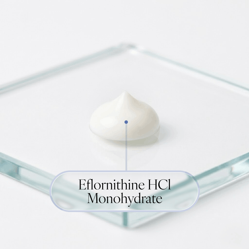 The Hair Reduction Solution Eflornithine HCl Monohydrate active ingredient